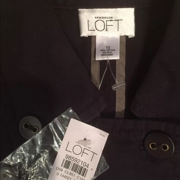 Ann Taylor Military 2 Pocket Jacket, size 10 - Picture 8 of 8